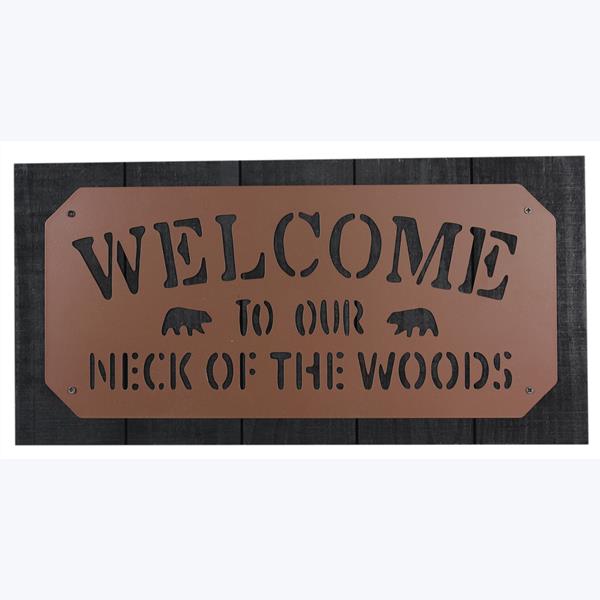 Laser-cut WELCOME Sign