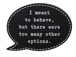 Speech Bubble Tabletop Block Sign