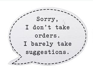 Speech Bubble Tabletop Block Sign