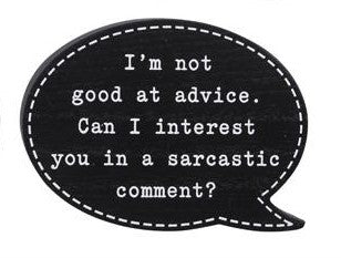 Speech Bubble Tabletop Block Sign