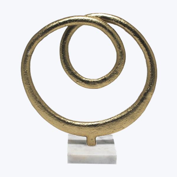 Gold Sculpture on Marble Base