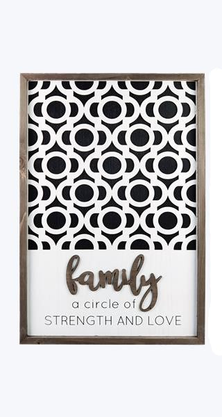 Black-and-White Wood Sign with Lifted Letters (CLEARANCE)