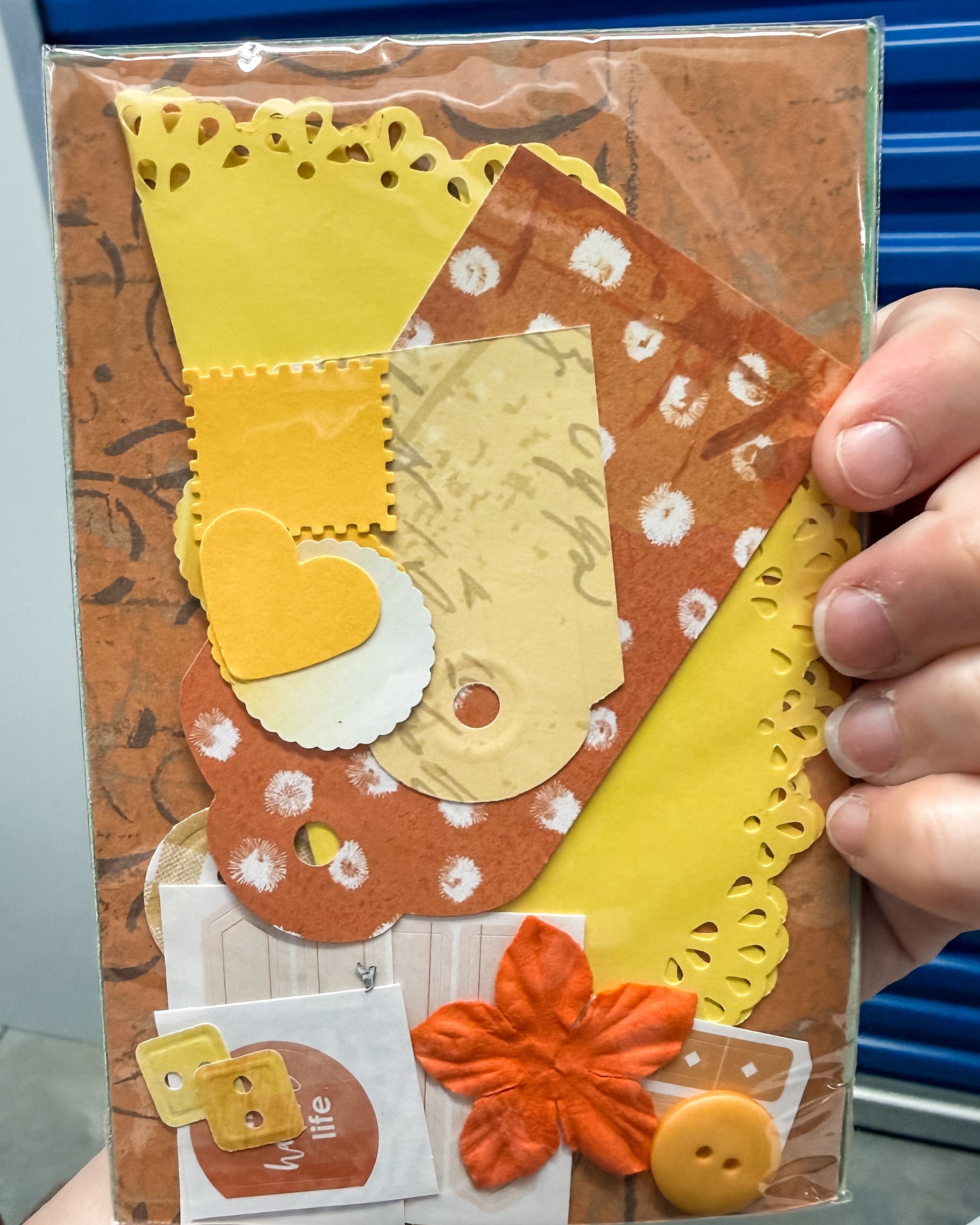White Rose Recycled: Junk Journal Kit - MINI KIT - Orange & Yellow