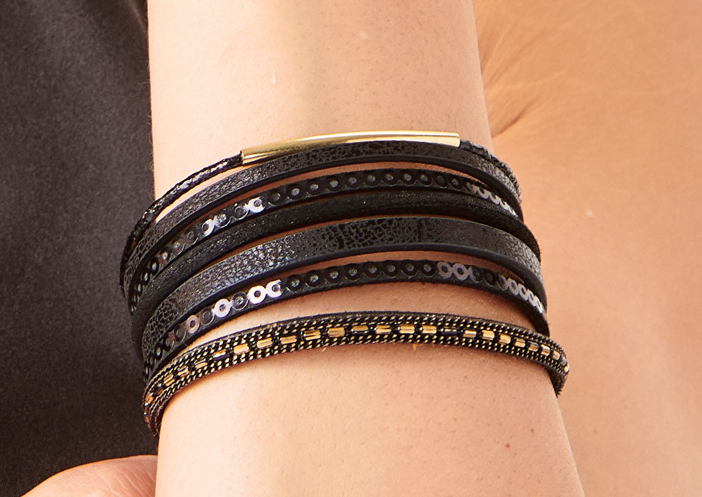 Links & Rhinestones Bracelet