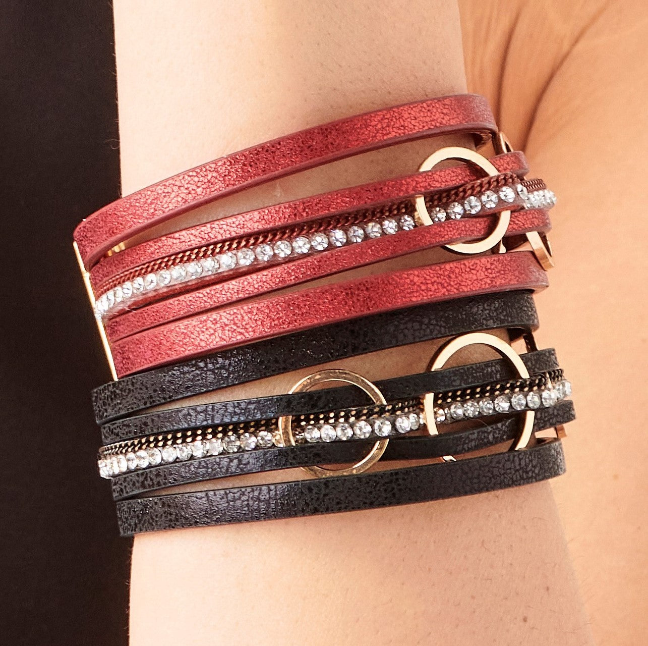 Links & Rhinestones Bracelet