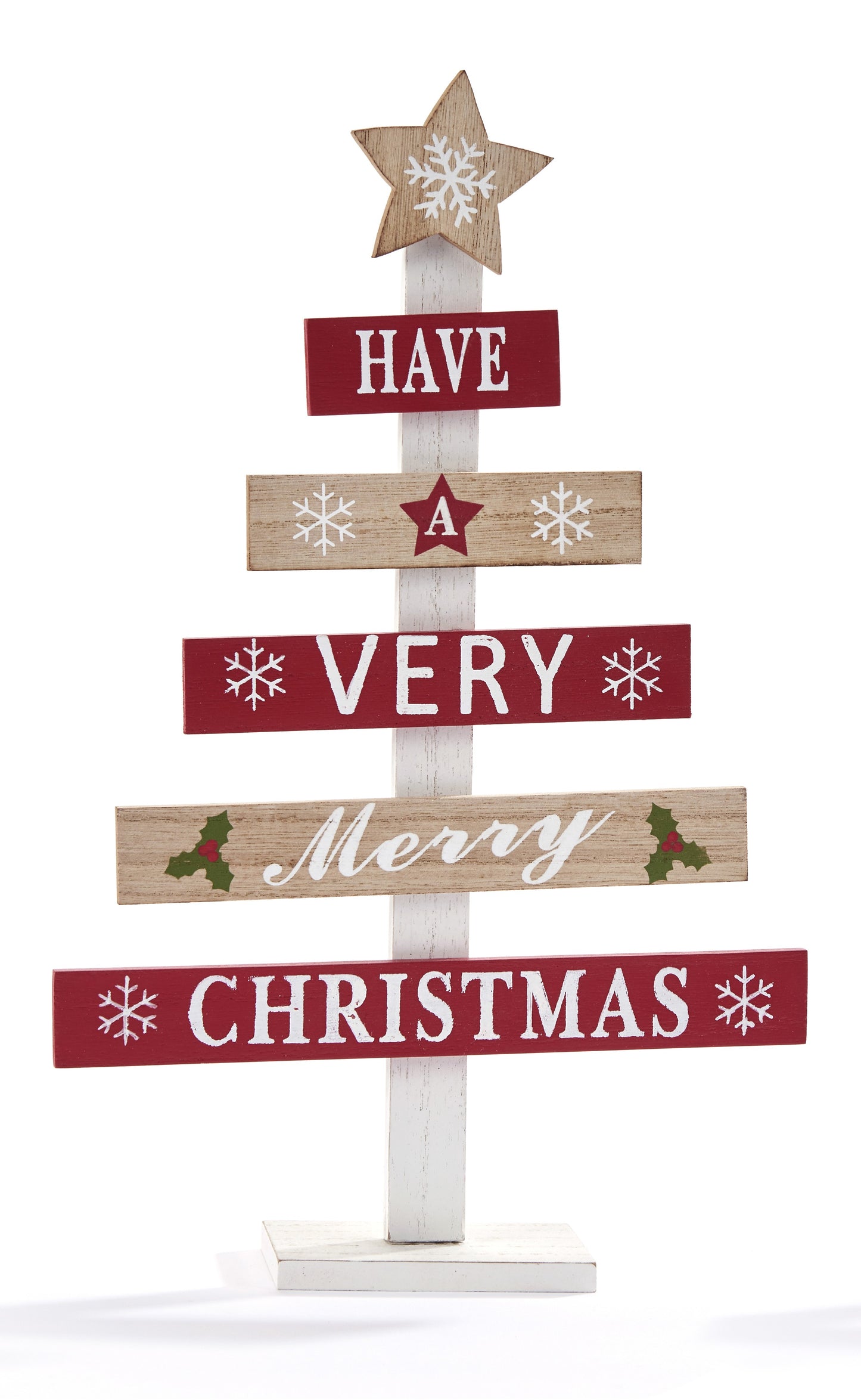 Stacked Word Tree Décor
