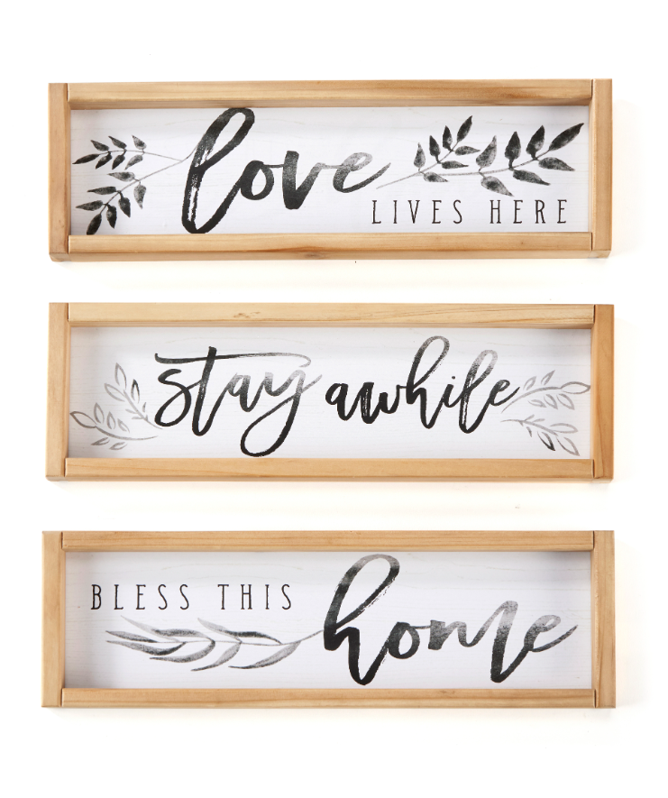 Black-and-White Framed Sign