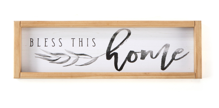 Black-and-White Framed Sign