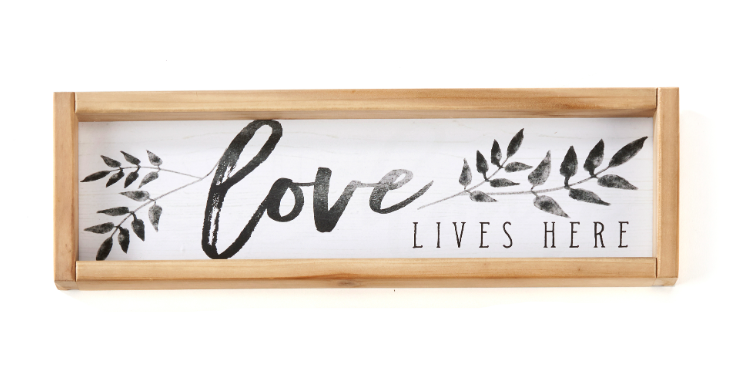 Black-and-White Framed Sign