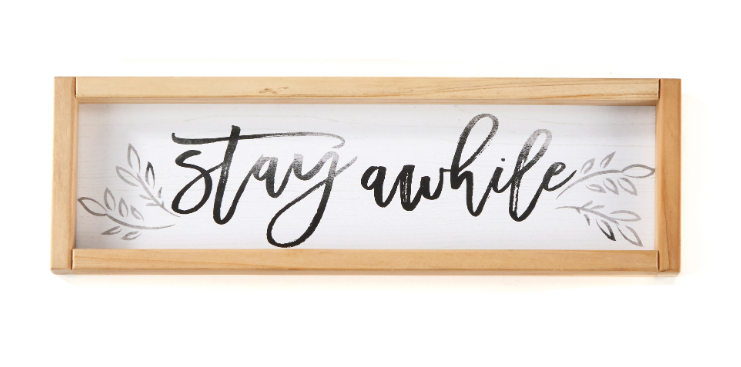 Black-and-White Framed Sign