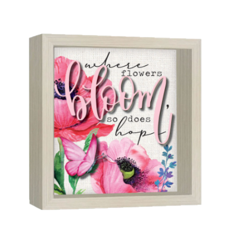 Floral Shadowbox Sign