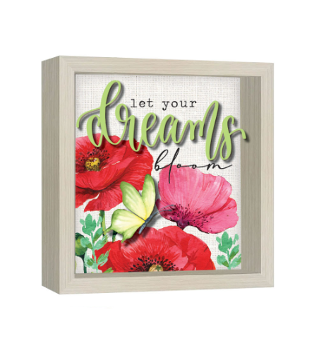 Floral Shadowbox Sign