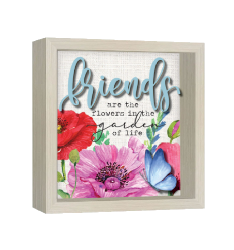 Floral Shadowbox Sign