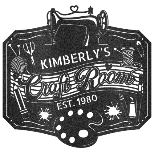 Craft Room Custom Metal Sign – Tailored for Sewing, Quilting, or Crochet