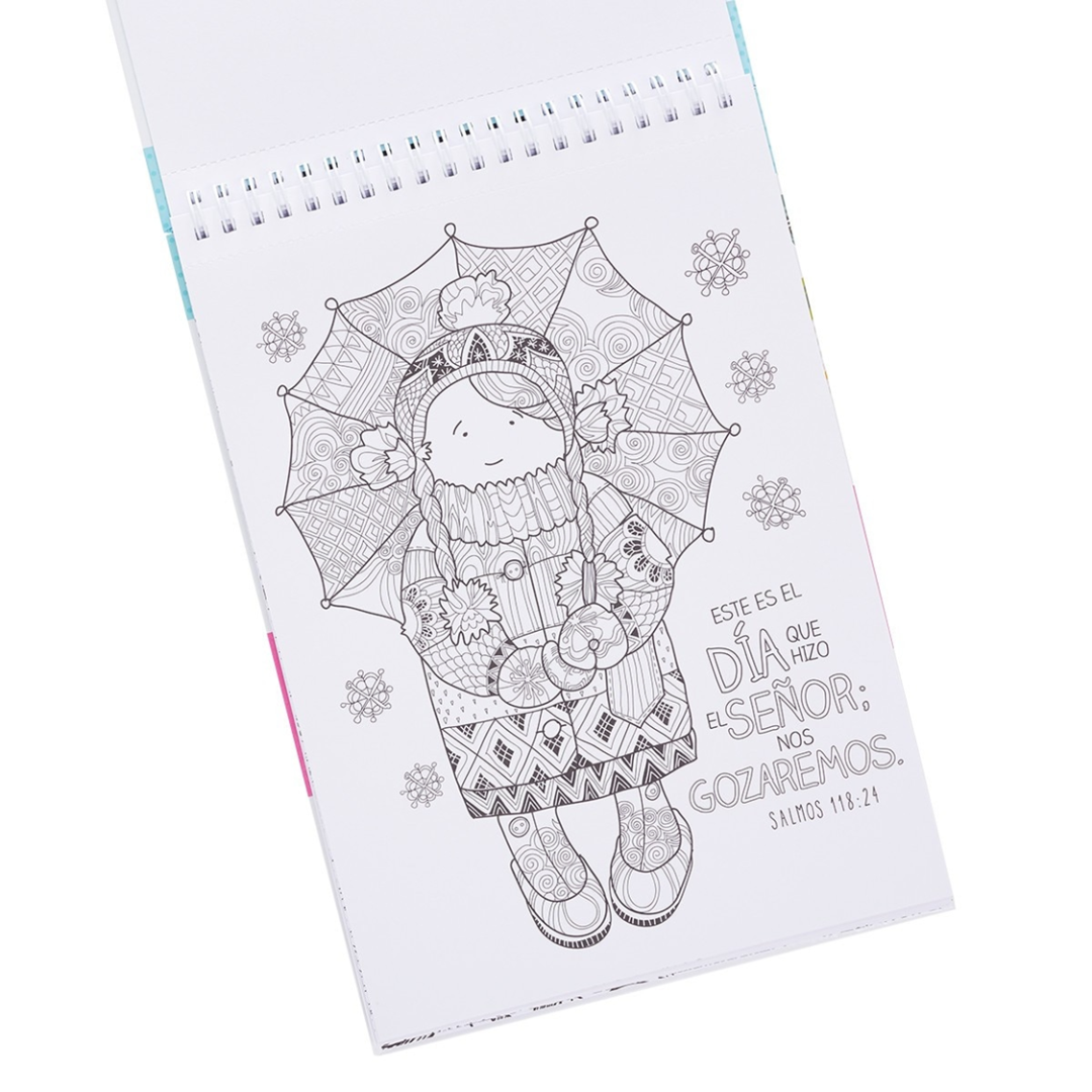 Libro para colorear "La Palabra en color" (WORD IN COLOR wire-bound coloring book)