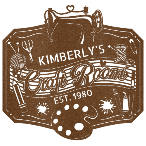 Craft Room Custom Metal Sign – Tailored for Sewing, Quilting, or Crochet