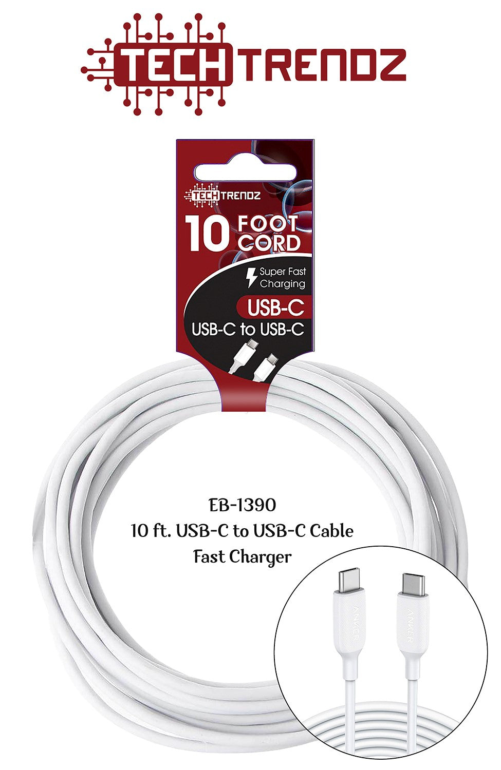 USB-C to USB-C Power Cord