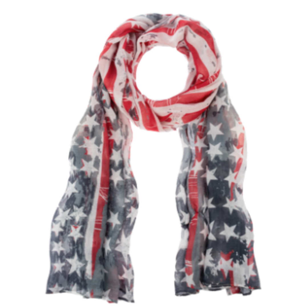 Vintage American Flag Scarf
