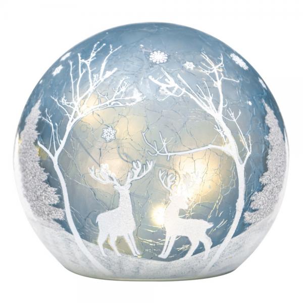 LED Crackle Glass Globe