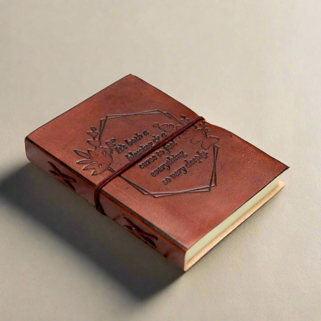 FEEL DEEPLY Embossed Leather Journal
