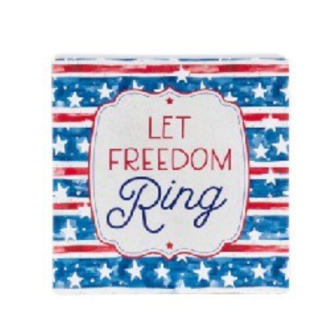 Patriotic Art Block Sign