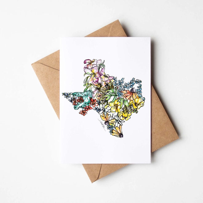 Texas Bluebonnet Single Note Card