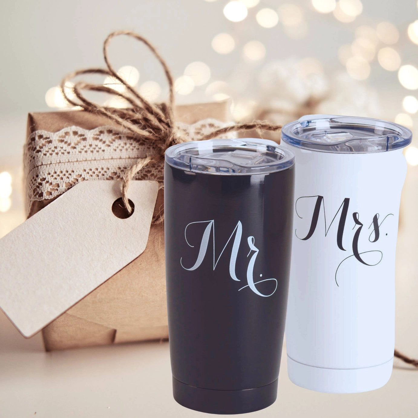 MR & MRS Stainless Steel Tumbler Set