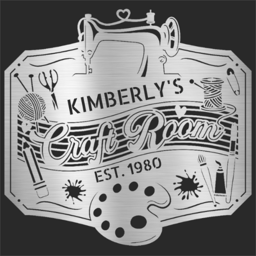 Craft Room Custom Metal Sign – Tailored for Sewing, Quilting, or Crochet
