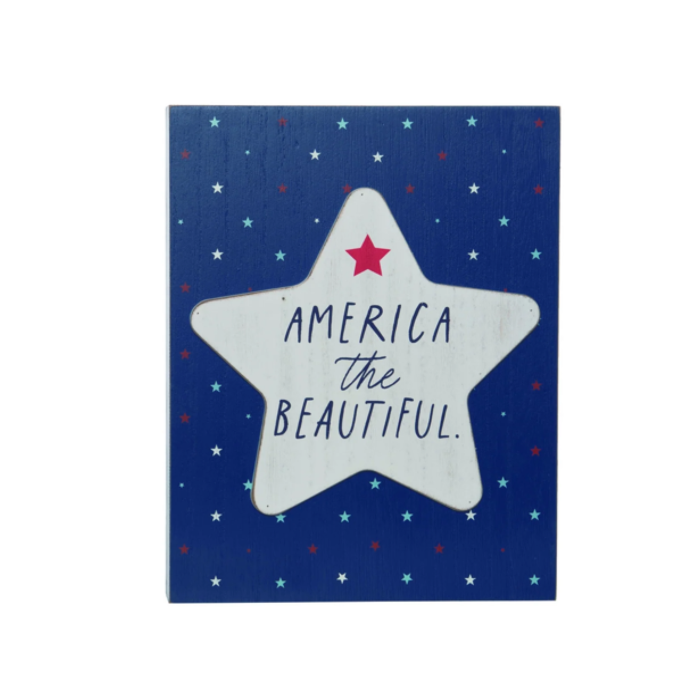 Layered Patriotic Block Sign
