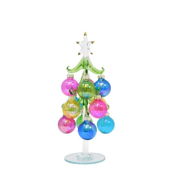 LED Christmas Tree w/Glass Ornaments