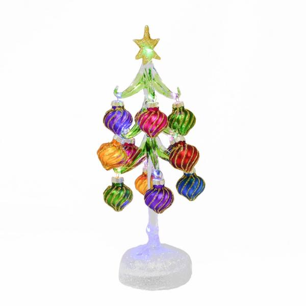 LED Christmas Tree w/Glass Ornaments