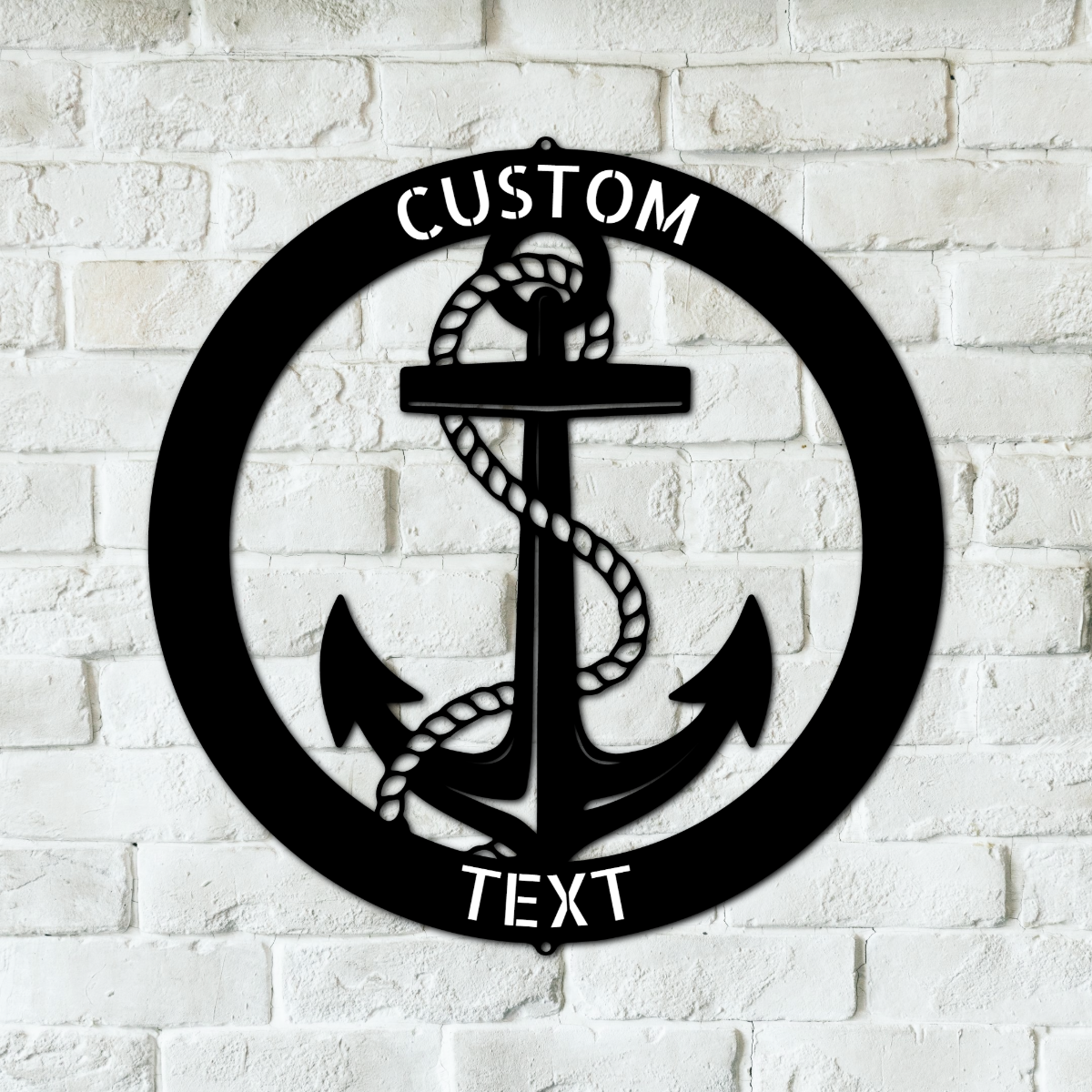 ELABORATE ANCHOR RING Custom Metal Sign