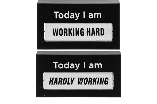 Office Talk Spinning Desk Sign
