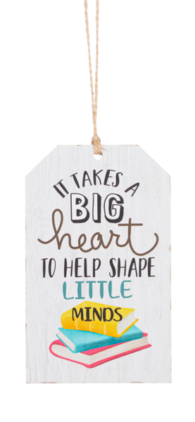 Wooden Tag Ornament for Teacher