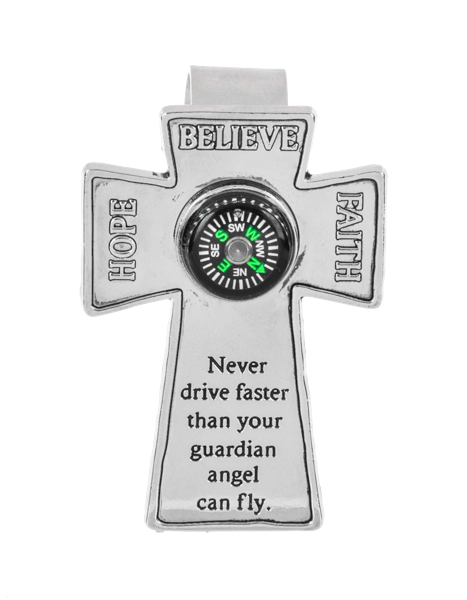 Always Have Faith Visor Clip w/Compass