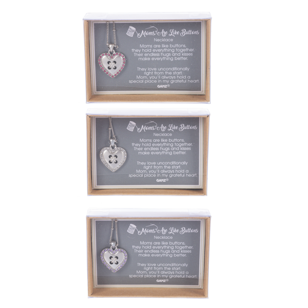 MOMS ARE LIKE BUTTONS Necklace Gift Set