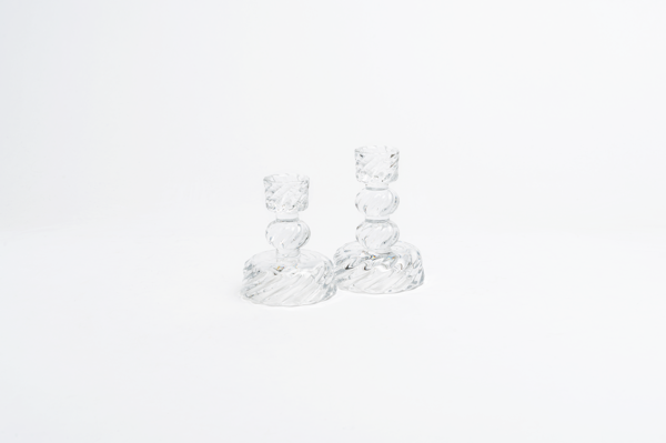 Swirl Glass Candle Holder