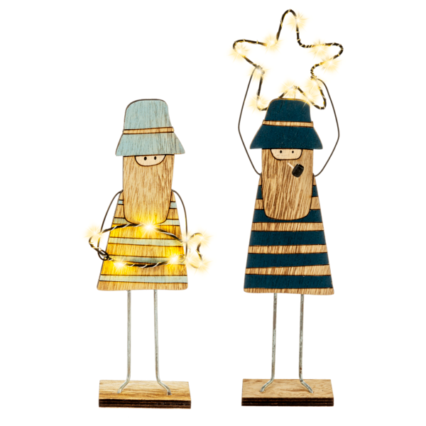 LED Vintage Fisherman Figure