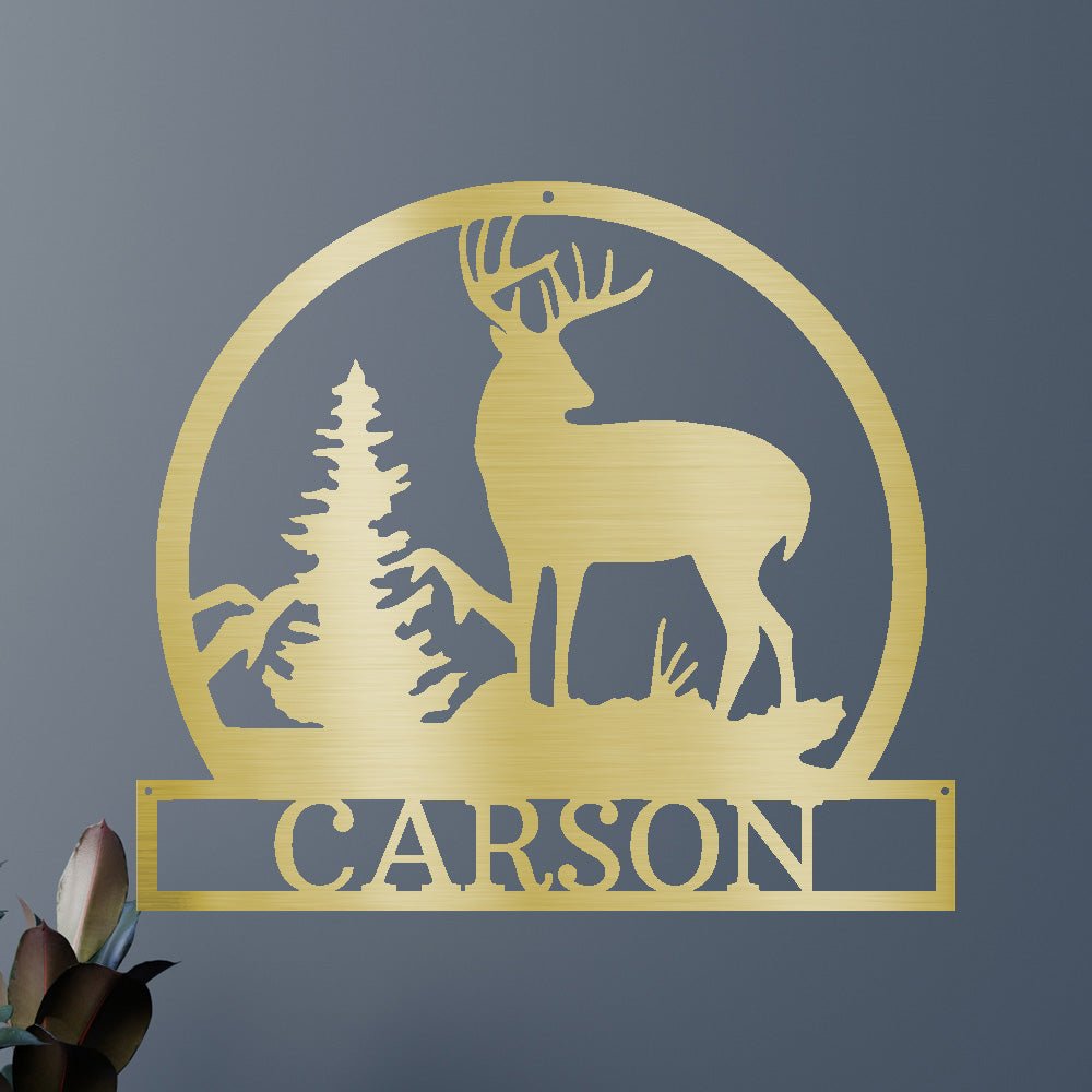 OUTDOOR BUCK Custom Metal Sign