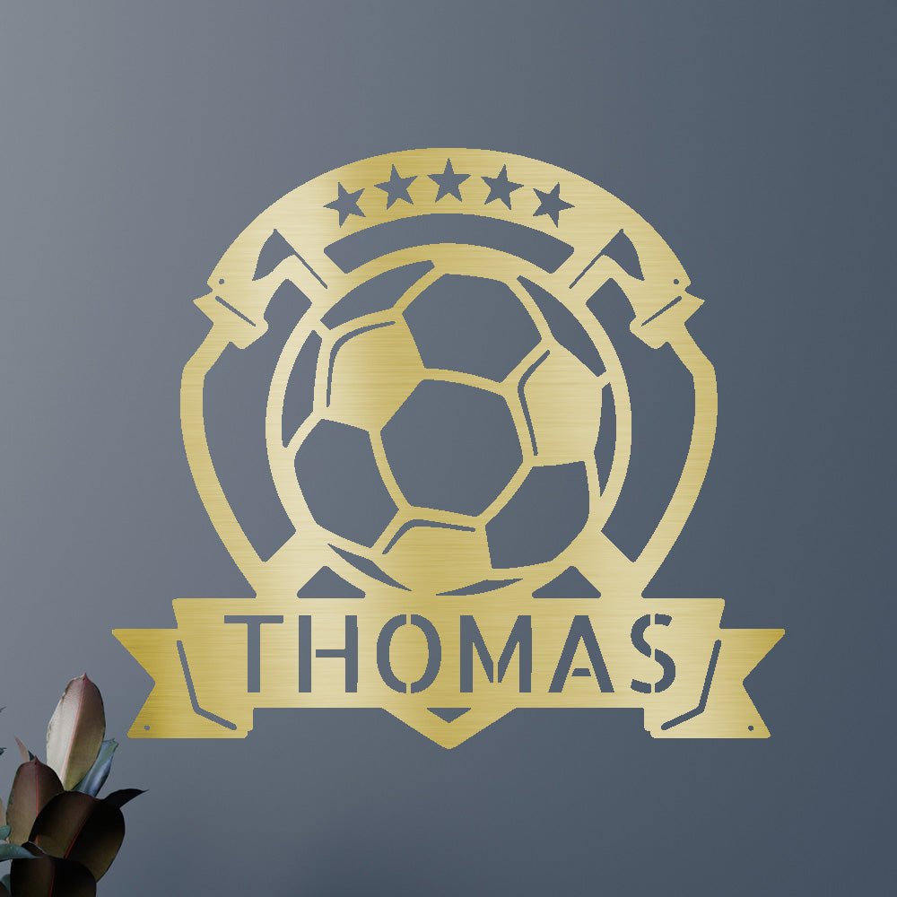 SOCCER PLAQUE Custom Metal Sign