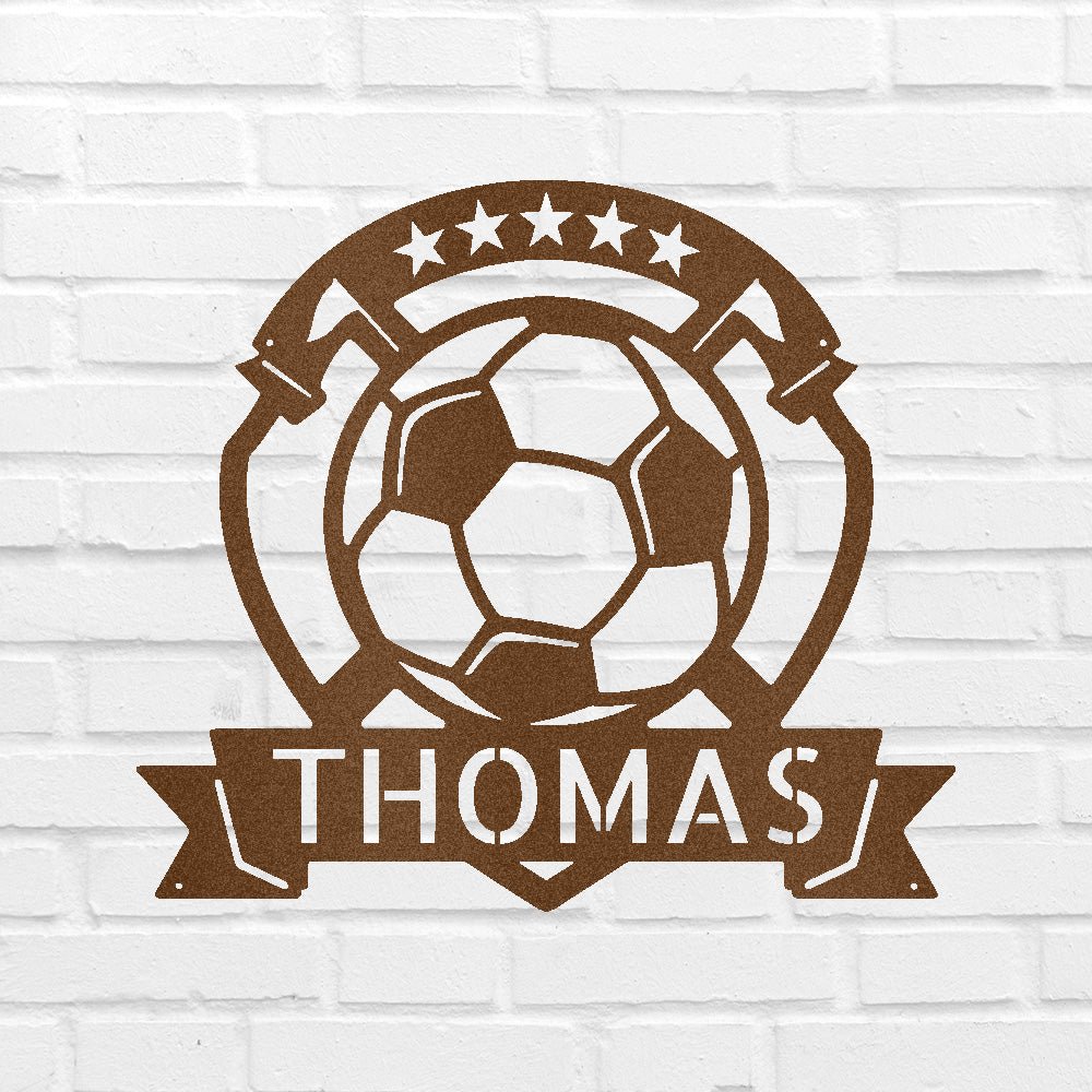 SOCCER PLAQUE Custom Metal Sign