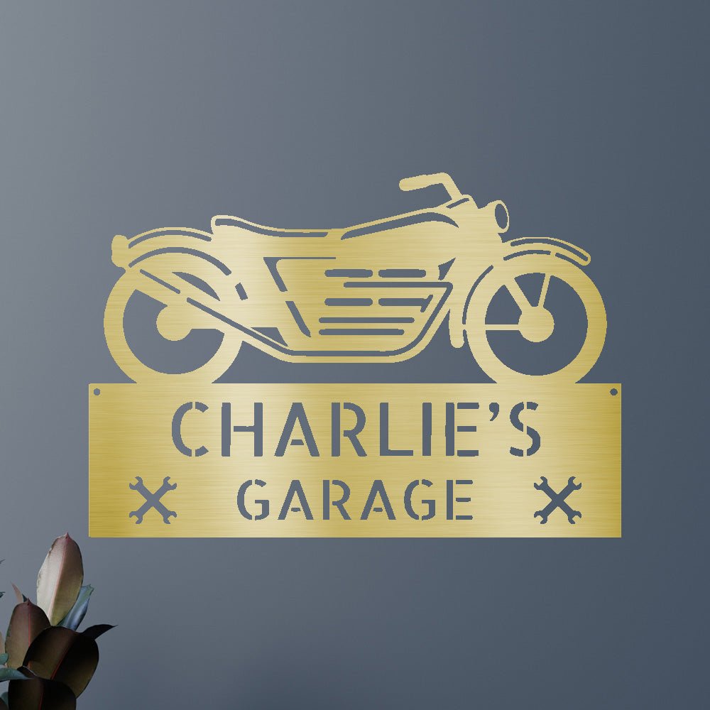 MOTORCYCLE DECOR Custom Metal Sign