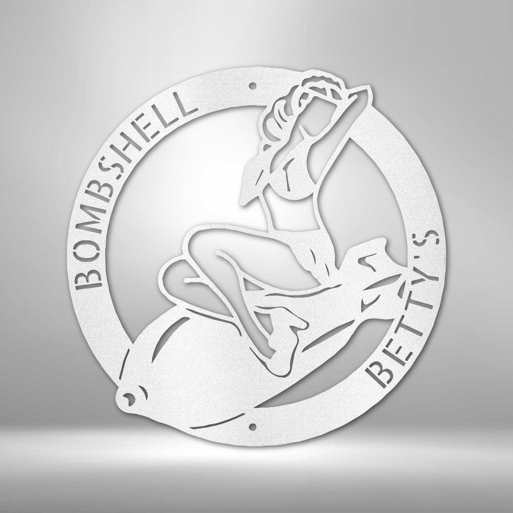 Bomber Lady Personalized Gifts - Custom Metal Sign