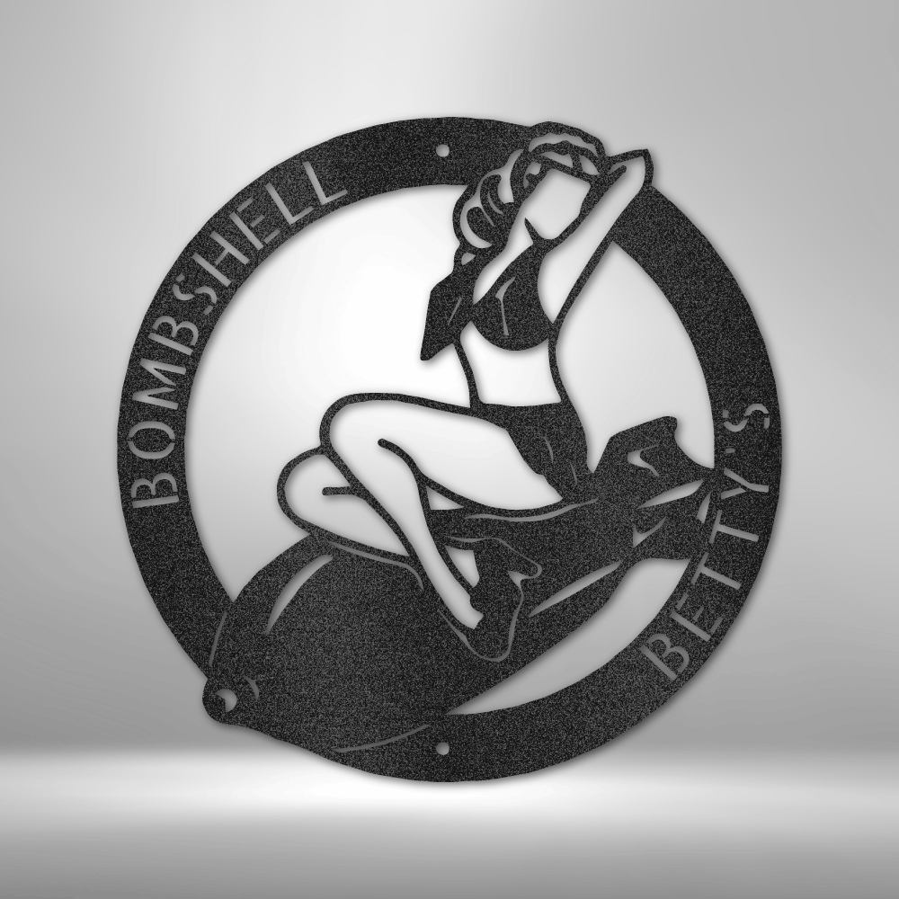 Bomber Lady Personalized Gifts - Custom Metal Sign