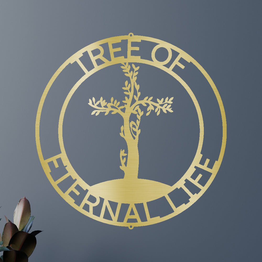 CROSS TREE Custom Metal Sign