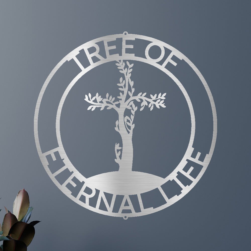 CROSS TREE Custom Metal Sign