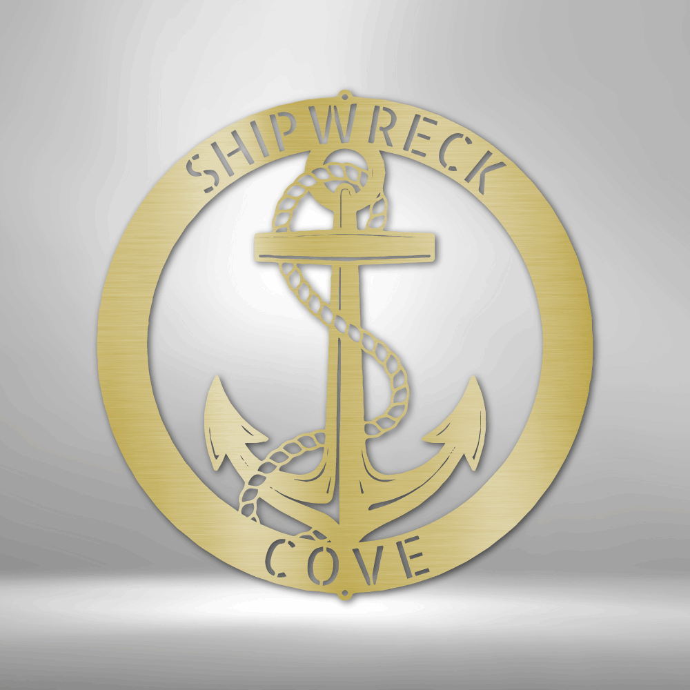 ELABORATE ANCHOR RING Custom Metal Sign