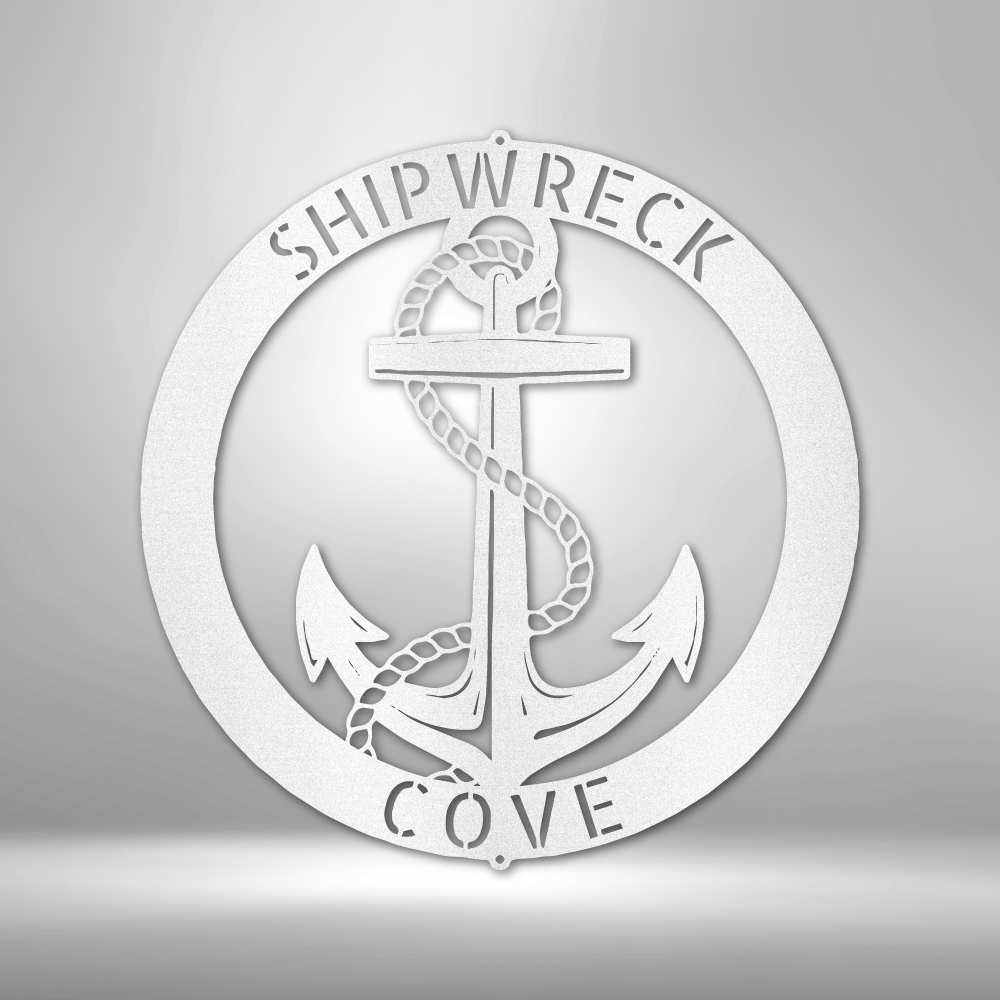 ELABORATE ANCHOR RING Custom Metal Sign