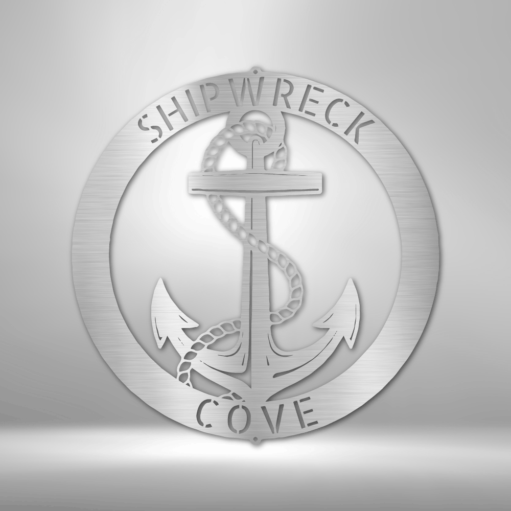 ELABORATE ANCHOR RING Custom Metal Sign