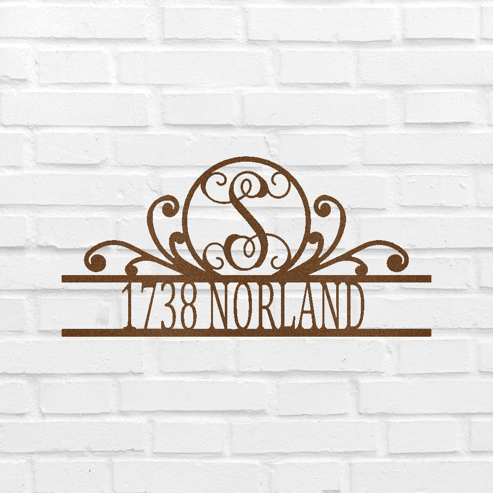 FAMILY NAME / HOME ADDRESS Custom Metal Sign